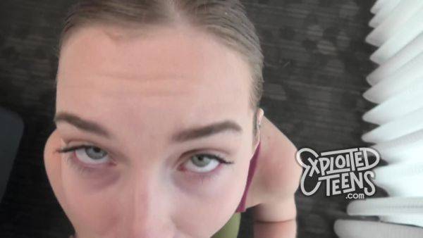 This hot teen sucks cock wearing yoga pants - sunporno.com on poweredporn.com