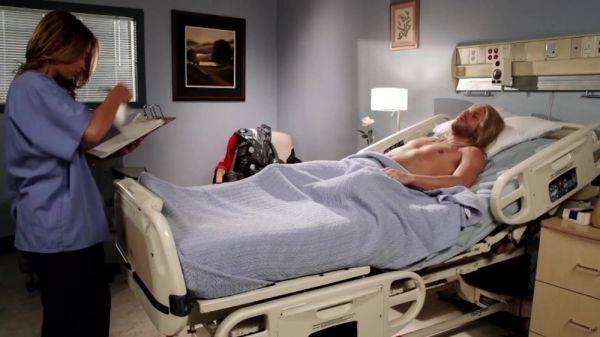 Horny nurse Alyssa Branch gets intimate with patient and reaches orgasm with rim - anysex.com on poweredporn.com