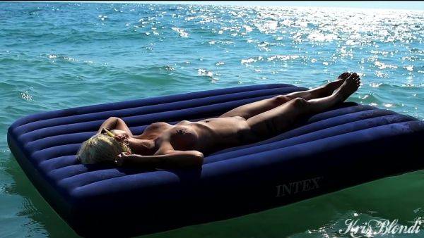 I Spied On The Beach How A Naked Girl With Big Tits Sunbathes On A Mattress.slow Motion - upornia.com on poweredporn.com