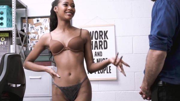 Black teen girl is disciplined for stealing - anysex.com on poweredporn.com