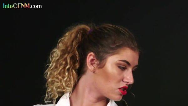 CFNM femdom ladies suck cock in border control 3some - hotmovs.com - Britain on poweredporn.com