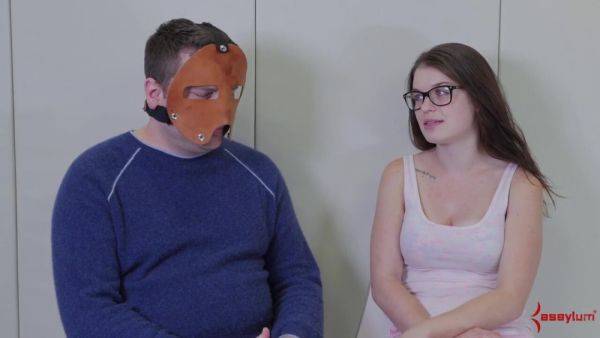 Naughty piggy sub sucking on cock - txxx.com on poweredporn.com