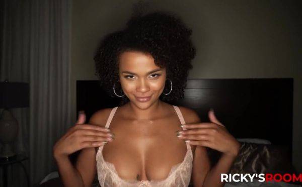 Alina Ali - Pretty Ebony Chick In Nice Bed Action - Alina ali - xtits.com on poweredporn.com