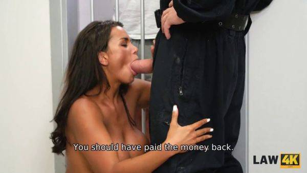 Chloe Lamour's cuckold hubby can't resist her busty milf body and rough blowjob skills - sexu.com on poweredporn.com