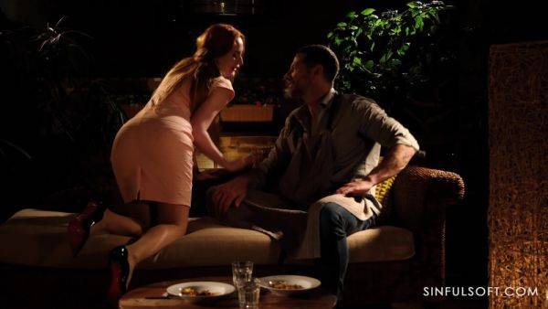 Aroused female enjoys stripping for cock and sucking it in soft foreplay - hellporno.com on poweredporn.com