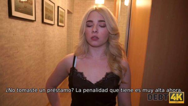 Maria Hurricane gets roughed up for cash - a blonde whore for debt - sexu.com - Russia on poweredporn.com