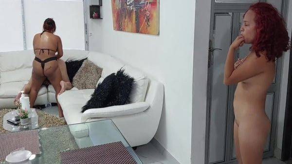 Bony Gets Horny Watching Her Stepsisters Fucking In The Living Room 14 Min - voyeurhit.com on poweredporn.com