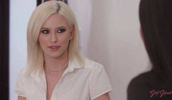 Lesbian Sex: Big Tit Romi Rain Teaches Blonde Kiara Cole How To Act In Adult Movies - Kiara Cole - xhand.com on poweredporn.com