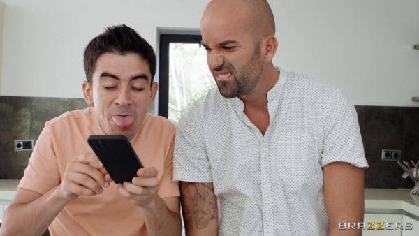 Jordi and Potro fucking curvy brunette in the living room - xtits.com on poweredporn.com