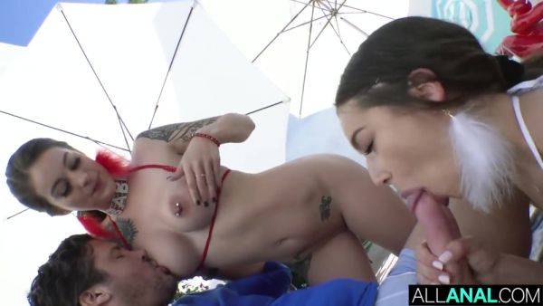 Double Trouble With April And Maddy - hotmovs.com on poweredporn.com