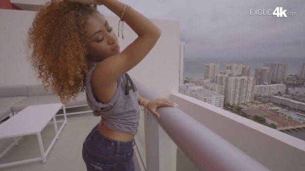 Kendall Woods gets her tight ebony pussy pounded hard by a huge black cock - sexu.com on poweredporn.com