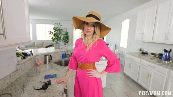 Busty cougar just returned from her vacation and she really missed her stepson's dick a lot - anysex.com on poweredporn.com