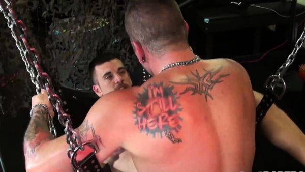 BAREBACKTHATHOLE Tattooed Hugh Hunter Raw Fucks Josh Stone - drtuber.com on poweredporn.com