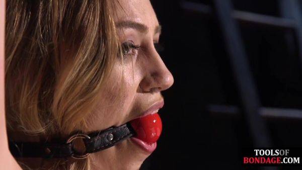 BDSM ballgagged babe gets pussytoying n fingering by master - hotmovs.com on poweredporn.com