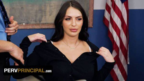 Alexa Payne, the insatiable stepmom, gets her natural tits fondled and pounded hard by her perverted Principal - sexu.com on poweredporn.com