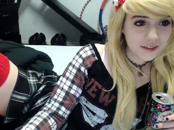 Curly Blonde Teen Records Solo Dildo Masturbation More at - drtuber.com on poweredporn.com