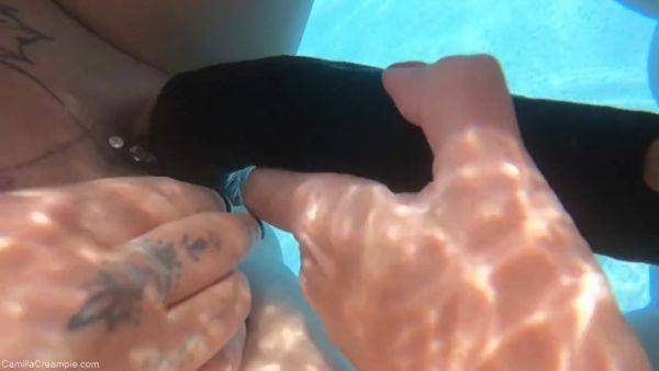 Trying Out A Double Ended Dildo Underwater With Cheyenne - Camillacreampie - hotmovs.com - Britain on poweredporn.com