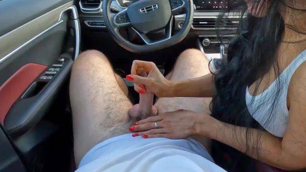 Outdoor fucking in the car with a stranger - anysex.com on poweredporn.com
