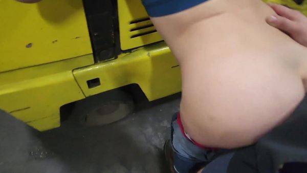 Sexy Co-Worker Gets Roughly Fucked on Forklift with Deep Creampie - anysex.com on poweredporn.com