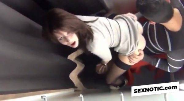 Young couple caught in the dressing room during sex - xhand.com on poweredporn.com