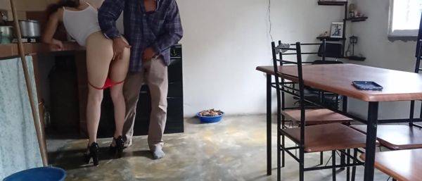 A Lucky Cleaning Worker Surprises This Divine Horny Stepmother Ready To Fuck In Heels - desi-porntube.com - India on poweredporn.com