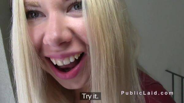 Blonde Russian Fucks In Staircase - videomanysex.com - Russia on poweredporn.com