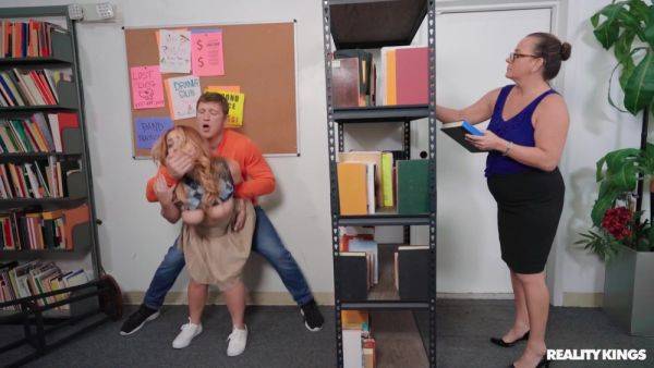 Easygoing slut Kira Fox gets fucked in the library - xtits.com on poweredporn.com