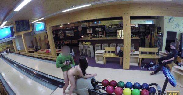 Aroused amateur babe fucked at the bowling alley without knowing she is being filmed - alphaporno.com - Czech Republic on poweredporn.com