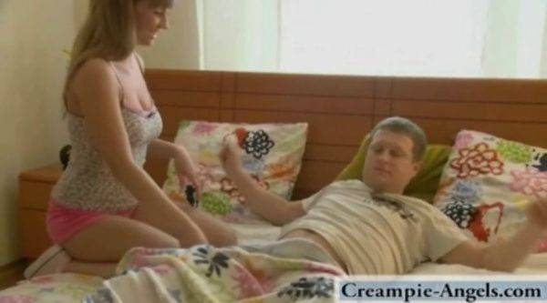 Gianna Bella's tight teen pussy gets licked and filled while she's wearing a cream-filled chastity - sexu.com - Russia - Italy on poweredporn.com