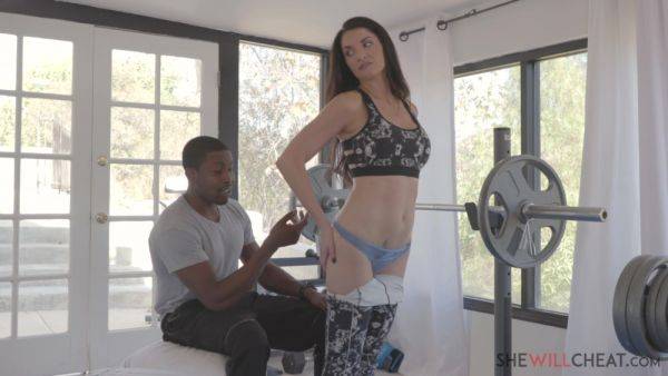 Slutty babe strips for the black dick and shoves it right up the ass - xbabe.com on poweredporn.com