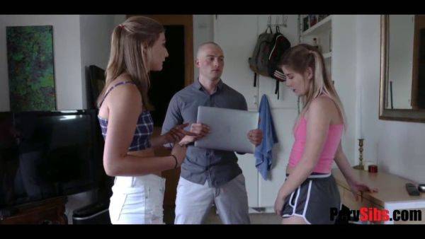 April Aniston & Vienna Rose share a hard dick in a steamy threesome - sexu.com on poweredporn.com