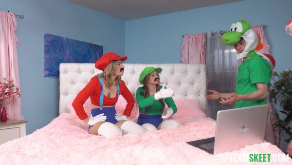 Mario Bros role play perversions lead teen sluts to insane sex - xbabe.com on poweredporn.com