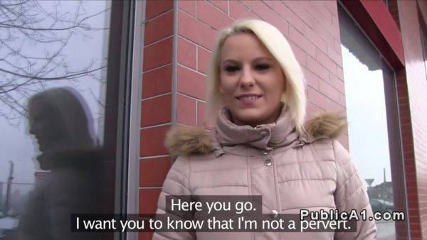 Blonde Czech Babe Banged In Public From Behind - hclips.com - Czech Republic on poweredporn.com