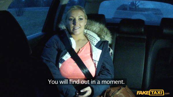 Super Busty Curvy Blonde K. Swift Pays Fare With Her Huge Natural Tits - blowjob - xhand.com - Czech Republic on poweredporn.com