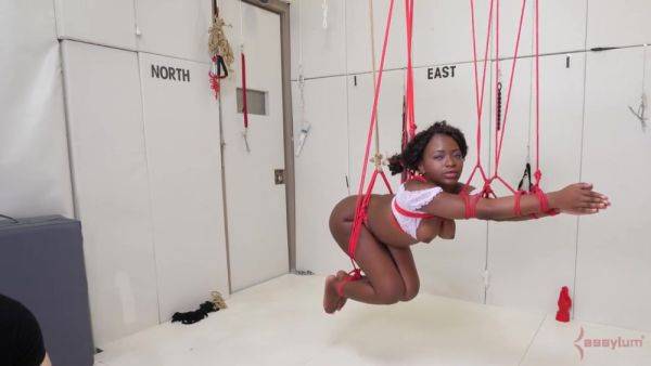 BDSM beauty bound and sucking on dick - hotmovs.com on poweredporn.com