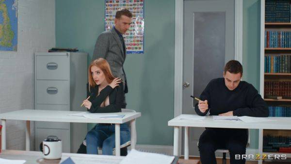 Redhead takes proper inches up the cunt in loud hardcore office experience - hellporno.com on poweredporn.com