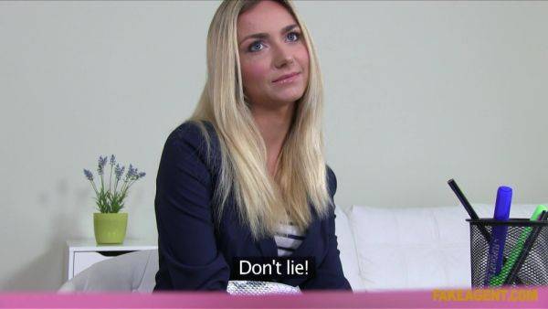 POV Casting - Agent Goes Balls Deep In Fit Blonde Hairstylist - xhand.com on poweredporn.com