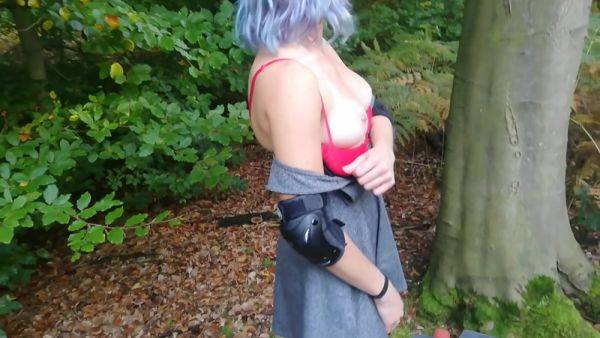 Ririducky Outdoor Public Flashing , Blowjob & Sex In A Forest By A French - Skater Girl - hclips.com - France on poweredporn.com