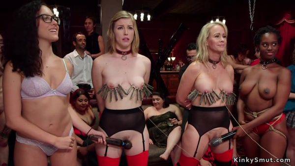 Simone Sonay And Ella Nova In Mature And Eighteen Years Old Blondie Tormented Grou - videomanysex.com on poweredporn.com