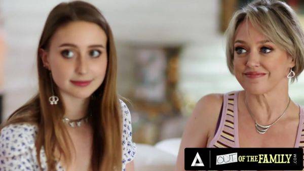 OUT OF THE FAMILY - Lesbian Threesome Fun With Two BFFs And A Naughty Stepmom Dee Williams - hotmovs.com on poweredporn.com