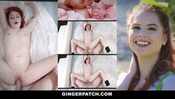 Redhead Princess Luna Light takes a hard pounding outdoors and takes a hot load on her stomach - sexu.com on poweredporn.com