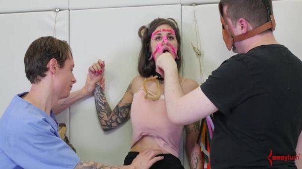 Mouth Fucked Submissive In Bdsm Threesome - upornia.com on poweredporn.com