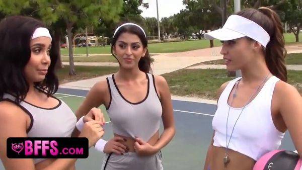 Spanish teen first time basketball game turns into wild foursome with friends - sexu.com - Spain on poweredporn.com