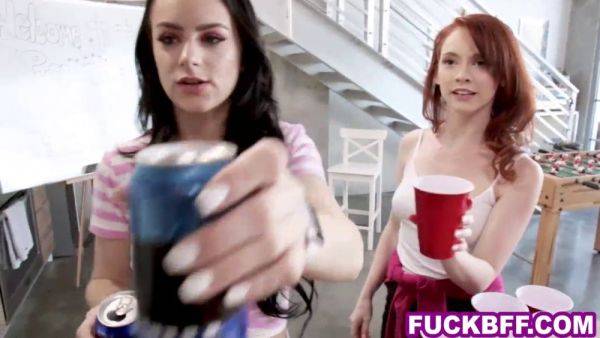 Watch these hot sorority babes get pounded hard during their first ever group sex party - sexu.com on poweredporn.com