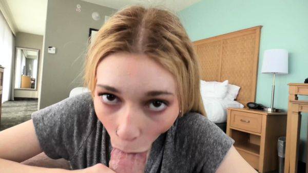 This skinny blonde takes on an 8 inch cock - drtuber.com on poweredporn.com