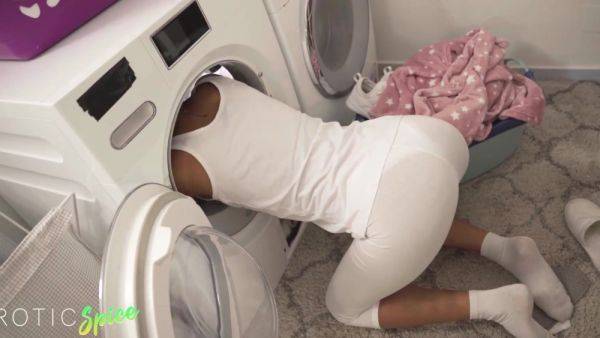 Slim Ebony housemate gets anal orgasm from big BBC - anysex.com on poweredporn.com