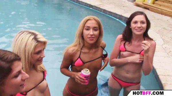 A Day of Summer with Busty Brunettes and Youngsters in a Wild Orgy - sexu.com on poweredporn.com