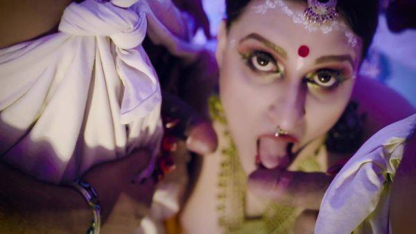 Rikki Lee - Big Boobs Milf Having Style Threesome Hardcore Sex With Her Two Big Cock Servants - desi-porntube.com - India on poweredporn.com