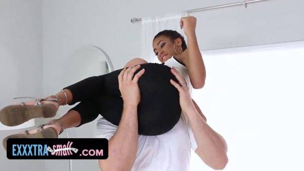 Kendall Woods takes on a massive white cock like a petite ebony slut - sexu.com on poweredporn.com