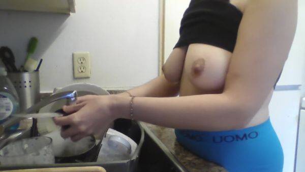Washing Dishes 8 - hclips.com on poweredporn.com